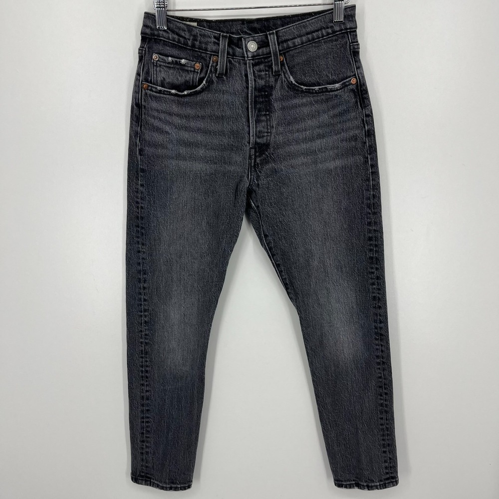 Levi's 501 Premium Button Fly Jeans Women's Size 26 Gray Cotton